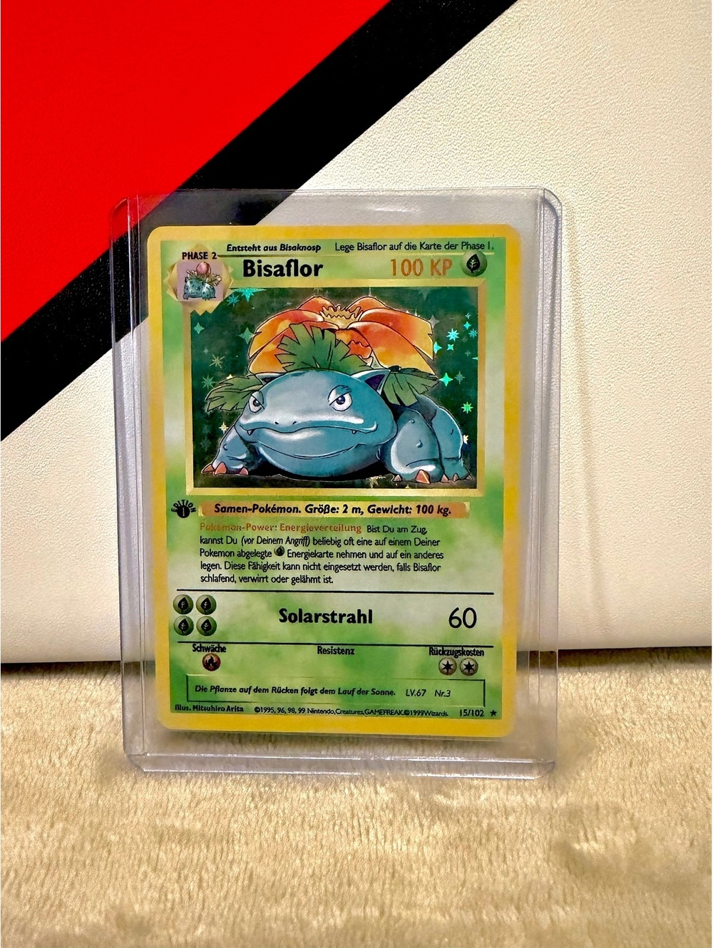 Bisaflor Pokemon Card - German Edition - Holo Rare #15/102